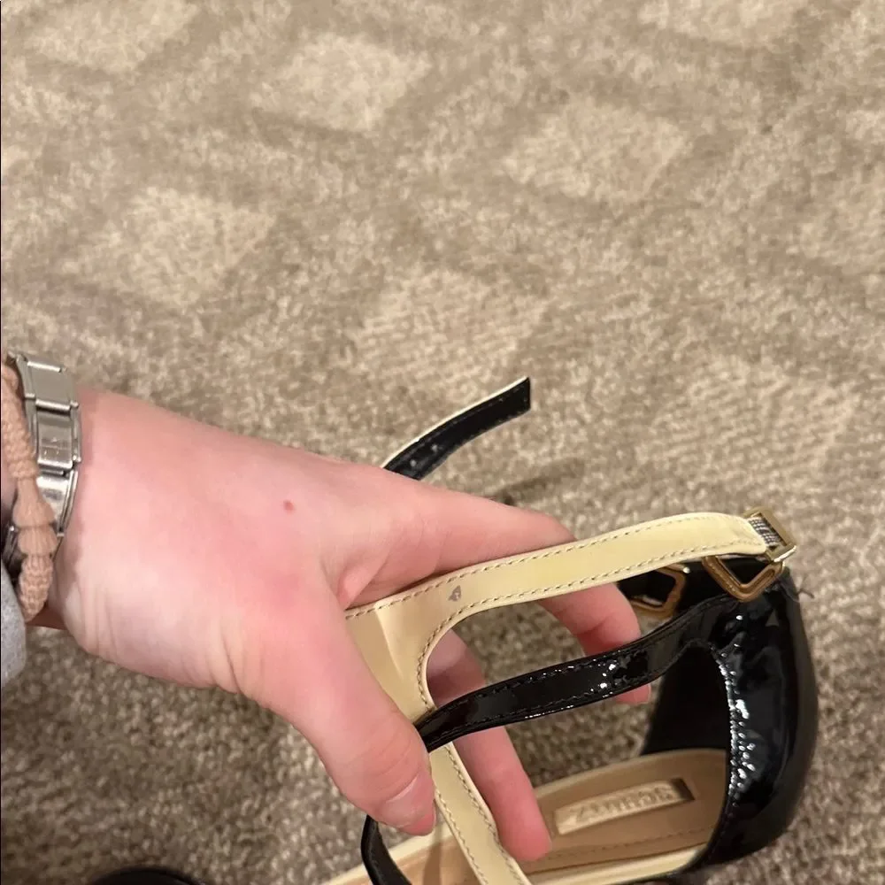 ✨EUC SCHUTZ Heels two-toned strappy‎ buckle design low to the ground